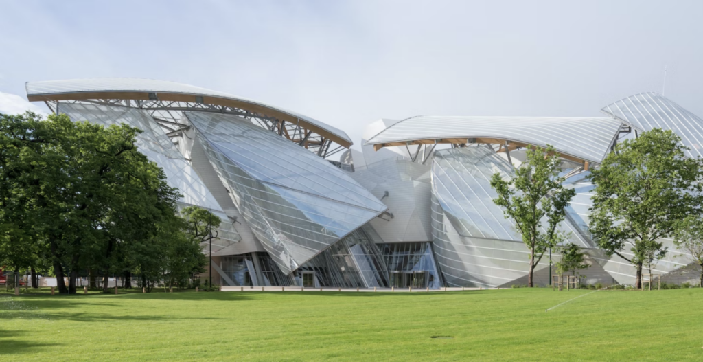 Environmental activists paint over Louis Vuitton Foundation in Paris